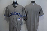 Toronto Blue Jays Blank Gray New Cool Base Stitched MLB Jersey,baseball caps,new era cap wholesale,wholesale hats